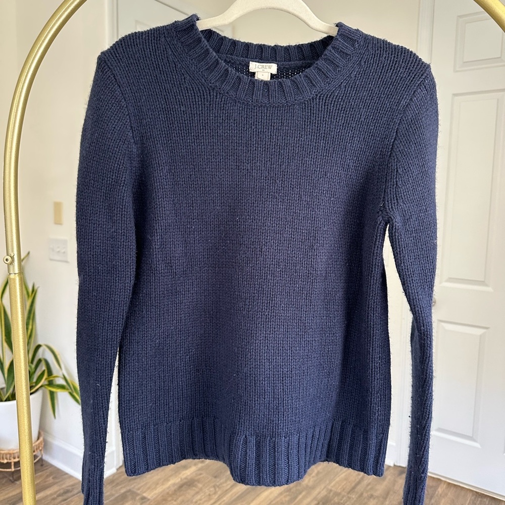J. Crew Navy Crew Neck Sweater